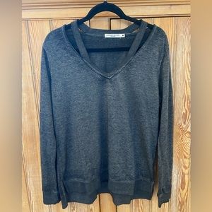 ** SOLD ** Chance for Fate, Grey sweater with cut outs at collar bone, size M